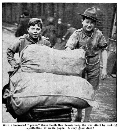 Perth scouts collect waste paper 1941 - Perthshire Advertiser Annual CPK