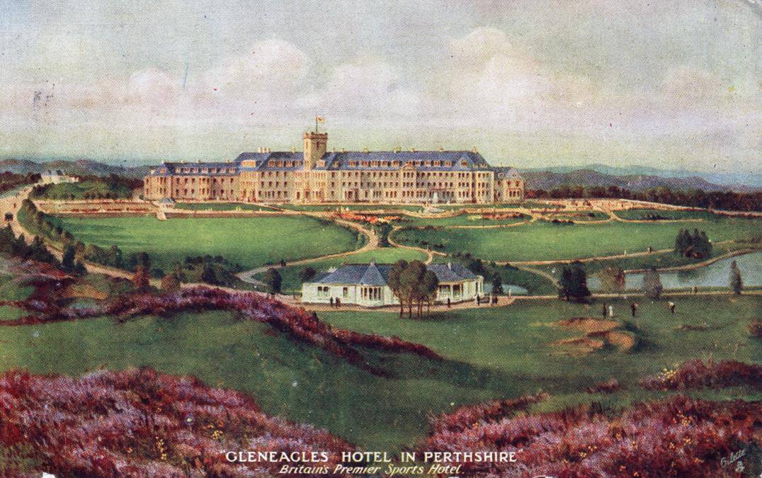 Early postcard of Gleneagles Hotel