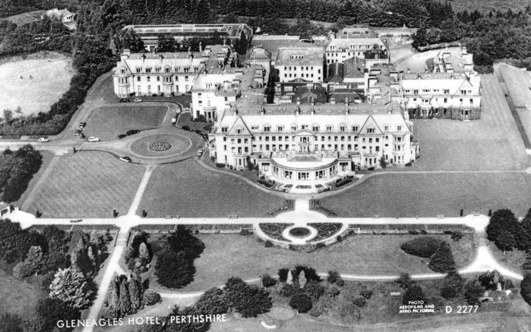 Gleneagles Hotel aerial view from around 1950 - David Ferguson Collection